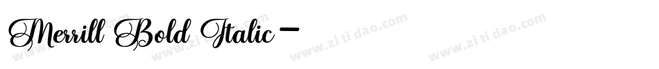Merrill Bold Italic字体转换